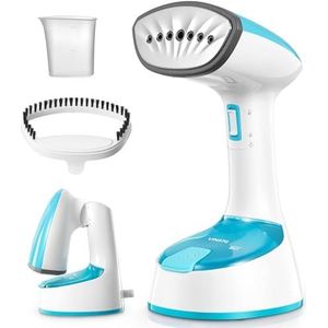 VINATO Stoomstomer, 1300 W stomer, reisstomer, 25 seconden snel opwarmen, stoomborstel voor verticaal en horizontaal stomen, draagbare reisteamer voor thuis