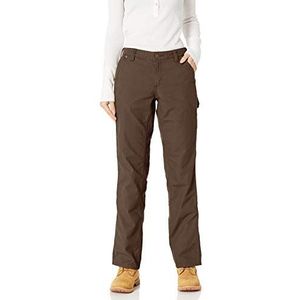 Carhartt Dames Rugged Flex Loose Fit Canvas werkbroek Work Utility Pants, Dunkelbraun, 16W (Regulier)