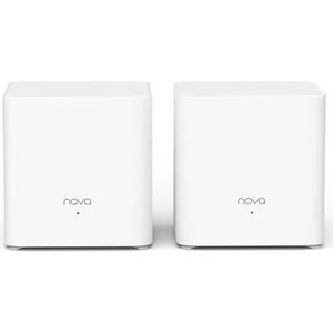 Tenda Nova Mesh MX3 (2 verpakkingen) – AX1500 Smart Mesh WLAN-repeater, WLAN met 2 tot 3 stuks, WLAN-repeater 6 met 2 gigabit-poorten per eenheid, eenvoudige installatie