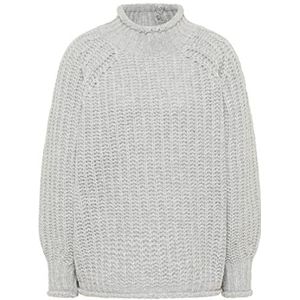 Gaya Gebreide damestrui, grijs melange, XL/XXL