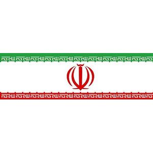 supportershop x vlag Iran 150 x 90 cm van polyester met twee metalen ogen voetbal, groen, fr: Je (maat fabrikant: Du)