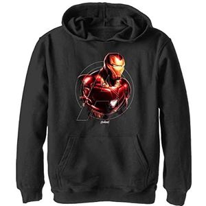 Marvel Jongens Iron Hero Hoodie, Zwart, XL, zwart, XL
