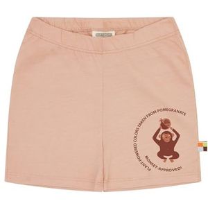loud + proud Uniseks kinderen geverfd met plantaardige kleuren, GOTS-gecertificeerde short, pomegranaat, 98-104