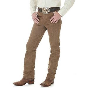 Wrangler Cowboy Cut Slim Fit Jean voor heren, Zwarte Whiskey, 34W / 36L