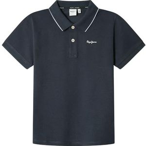 Poloshirt - Katoen - Piqué - Klein Logo - Contrasterende Bies