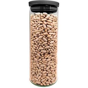 NERTHUS FIH 657 ronde container 1200 ml, voedselopbergdoos van glas, BPA-vrij, eenvoudige sluiting, luchtdichte fles