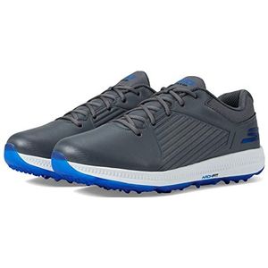 Skechers Men's Elite 5 Arch Fit Waterproof Golf Shoe Sneaker, Gray/Blue, 9