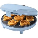Bestron AAW700B wafelijzer Mini - Cookies, staal, blauw