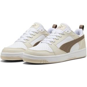 PUMA Rebound V6 Laag, Puma Wit Totally Taupe Alpine Sneeuw, 40 EU