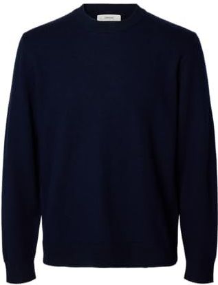 Selected - Relaxed Fit - Gebreide Trui - 100% Merinowol - Ronde Hals - Lange Mouwen