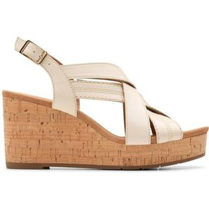 Clarks - 26181458 Sabina Sling Sandalen - Wit - Leer - Casual