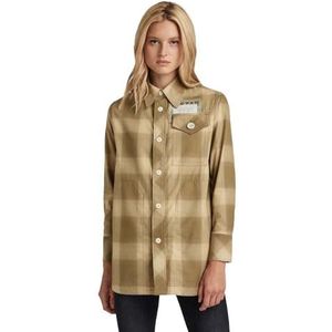 G-STAR RAW Naval Collar 2.0 Overhemd voor dames, Mehrfarbig (Fresh Army Green Ryan Check C964-c980), XS