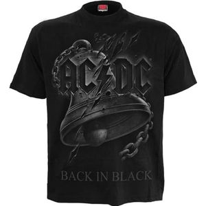 Spiral - Ac/Dc - Back in Black Torn - T-shirt met print op de voorkant zwart, Zwart, S