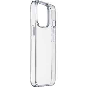 Cellularline Clear Strong iPhone 15 Pro Max, harde schaal met rubberen randen, anti-shock beschermt tegen stoten en vallen, compatibel met draadloos opladen, bevat gerecycled materiaal, transparant