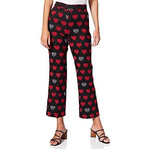 Love Moschino Casual broek voor dames, F.nero/Cuor.red, 44