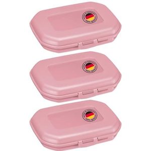 Westmark 3x lunchbox/snackbox, met kliksluiting, hoogte: ca. 3,7 cm, kunststof, Mini, roze, 235122EP