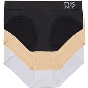 DKNY Vrouwen Energie Naadloze Bikini Stijl Ondergoed, Zwart/Skinny Dip/Jetsetter, L, Zwart/Skinny Dip/Jetsetter, L