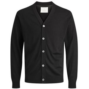 JACK & JONES Jprccmerino Gebreid V-hals cardigan, zwart, L