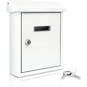 SereneLife SLMAB01 Weerbestendige brievenbus voor wandmontage - buiten gegalvaniseerde metalen sleutel grote capaciteit, commercieel landelijk huis decoratief en kantoor zakelijke pakketdoos pakket