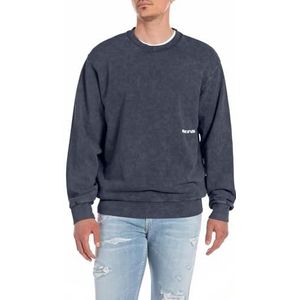 Replay Heren Sweatshirt Relaxed Fit, 277 Blue Denim, XXL