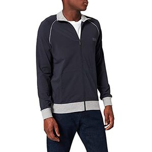 BOSS Mix&Match Jacket Z Regular Fit Loungewear-jas voor heren, van elastisch katoen, blauw (dark blue 409), S