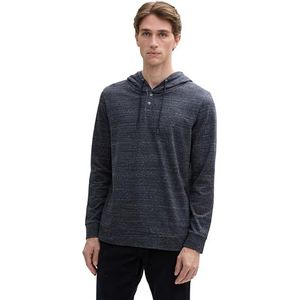 TOM TAILOR T-shirt met lange mouwen voor heren, 10668 - Sky Captain Blue, L