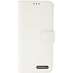 COMMANDER Book Case ELITE Cross White voor Samsung A515 Galaxy A51
