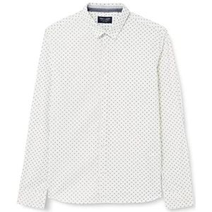 Teddy Smith Carton Ml Blouse voor heren, Blanc/Total Navy, 3XL