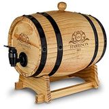 Mikamax – Houten barrel Dispenser – Traditioneel wijn- en whiskyvat – Traditionele wijn- en whiskyvaten – Ø 20 cm – 3 l