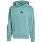 Hoodie - Preloved Teal - 70% Katoen 30% Polyester - Kangoeroezak Koordsluiting