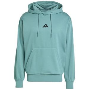 Hoodie - Preloved Teal - 70% Katoen 30% Polyester - Kangoeroezak Koordsluiting