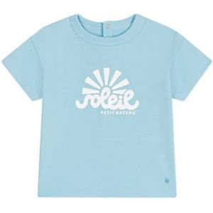 Petit Bateau T-shirt met korte mouwen voor jongens, aquatisch, 3 Maanden