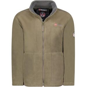 Geographical Norway Torleon Dikke fleece voor heren, warm, ritssluiting, sweatshirt, winter, warm, zacht, sweatshirt met lange mouwen, ideaal voor herfst, winter (kaki, donkergrijs, L), Kaki