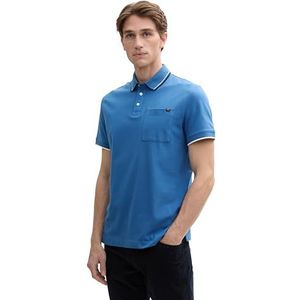 Poloshirt - Blauw - Piqué - Normale Pasvorm