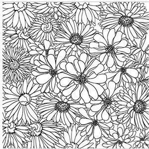 Honsell 12116 - spieraam met bloemenmotief, formaat 30 x 30 cm, voorbedrukt motief om in te kleuren met acryl-, aquarel- en olieverf en vilt- en kleurpotloden