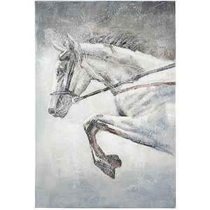 GILDE Deco grote afbeelding schilderij op canvas 60 x 90 cm - spieraam afbeelding XL paard paard schilderij - kleurrijke wanddecoratie - cadeau paarden ruiter paardenvriend - meerkleurig