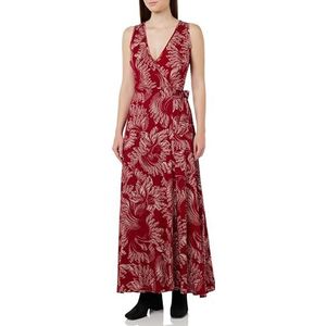 NALLY Dames maxi-jurk met allover-print 19222824-NA02, rood, S, rood, S