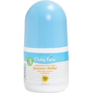 Childs Farm Zonneroller voor kinderen en baby's, zeer hoge bescherming met SPF 50+, waterbestendig, UVA- en UVB-bescherming, 50 ml | geschikt voor droge, gevoelige of ook tot eczeem neigende huid