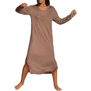 CALIDA Dames 100% Nature Sleep T-Shirt, Truffle Brown, Standaard