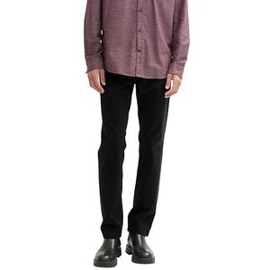 TOM TAILOR Heren Josh Regular Slim Broek met Stretch, 29999 - Black, 38W / 30L