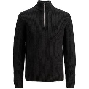 Jack & Jones - JORBLEECKER KNIT HALF ZIP BF - Schipperstrui - Zwart