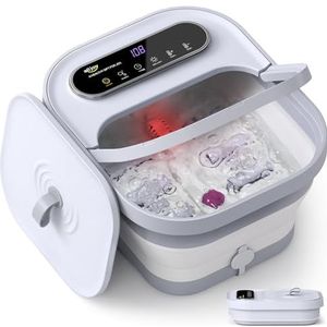 ALLJOY - Voetspa - Opvouwbaar - Voetmassageapparaat - 6 Shiatsu-massagerollen - Touchscreen