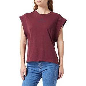Replay Dames W3683 T-Shirt, 459 Burgundy Red, XL