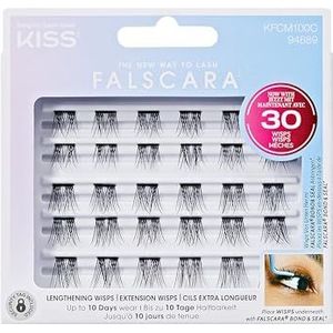 Falscara Collection Doe-het-zelf wimperverlenging, multipack, vederlichte wimpervezels, 30 wimpers van 10 tot 14 mm, natuurlijk volume