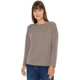 Cecil - Sweatshirt - Chocolate mousse melange - Met Knoopdetails op de Schouders