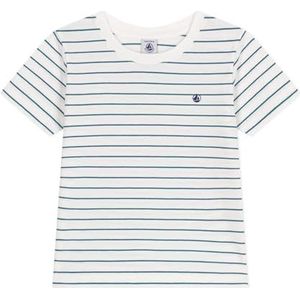 Petit Bateau Jongens A0CYV T-shirt met korte mouwen, Marshmallow/Libelle, 3 jaar, marshmallow/libelle, 3 Jaar
