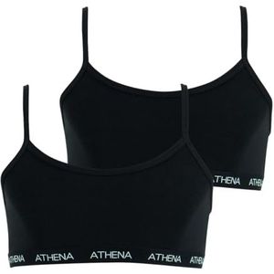 Athena My Petits Prix, set van 2 beha's, ondergoed voor meisjes, Zwart, 6 Jaren