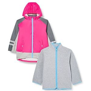 Playshoes Unisex kinderen, functionele jas 3-in-1 regenjas, neonroze, 128, neonroze, 128 cm