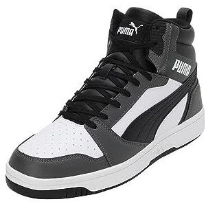 PUMA Rebound V6-sneaker, uniseks, wit, zwart, schaduwgrijs, 41 EU