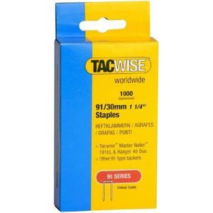 Tacwise 0286 smalle rugklemmen (91/30mm, 1.000 stuks per verpakking)